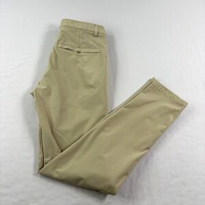 Lululemon Commission Pants Men 28x30 Beige Chino Slim Fit Warpstreme Golf Preppy